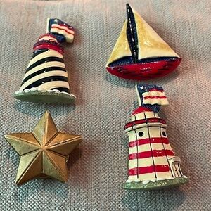 Lighthouse Nautical Theme Boat & Star Button Covers Sweaters Jackets